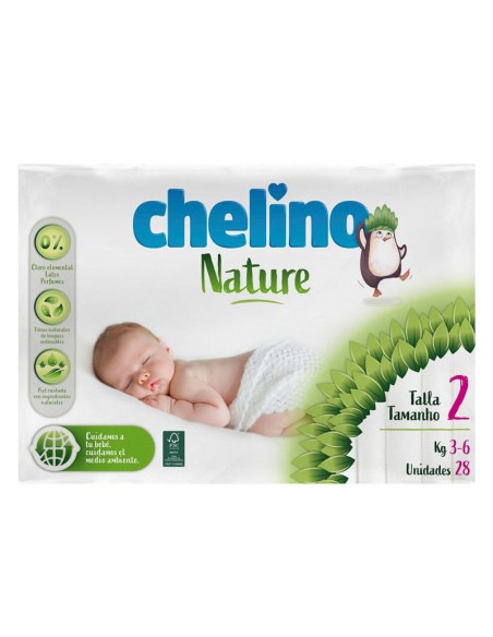 Pañales Chelino Nature T2 (3-6 kg) 28 Uds