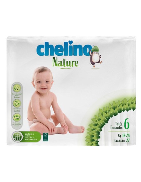 Pañales Chelino Nature T6 (17-28 kg) - 27 unidades
