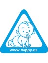 Pegatina "Nappy a bordo"