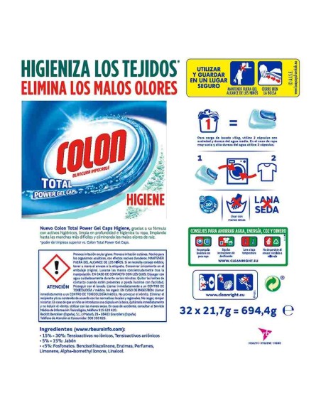 detergente-capsulas-total-power-gel-32uds-colon-2.jpg – Vista trasera con tabla de dosificación.