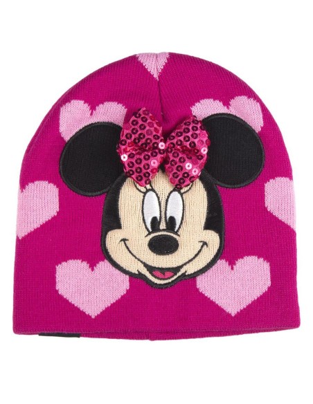 gorro-invierno-rosa-minnie-mouse-disney-1.jpg – Vista frontal del gorro completo.