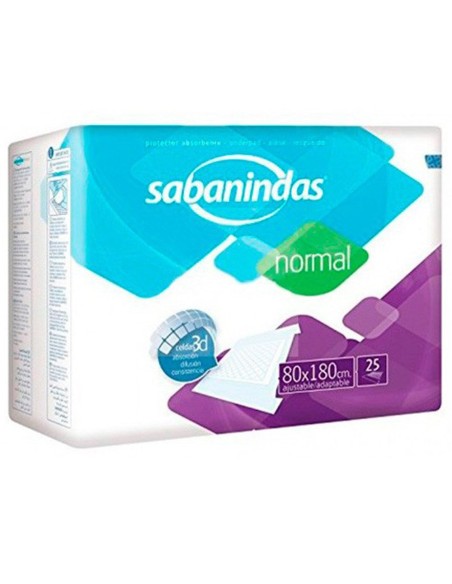 EMPAPADOR BEBE SABANINDAS 80X180 B/25 UDS.