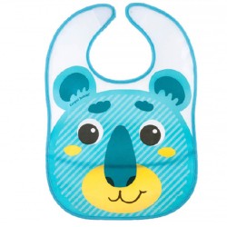 Babero de plástico con bolsillo Hello- Little Azul - Canpol Babies