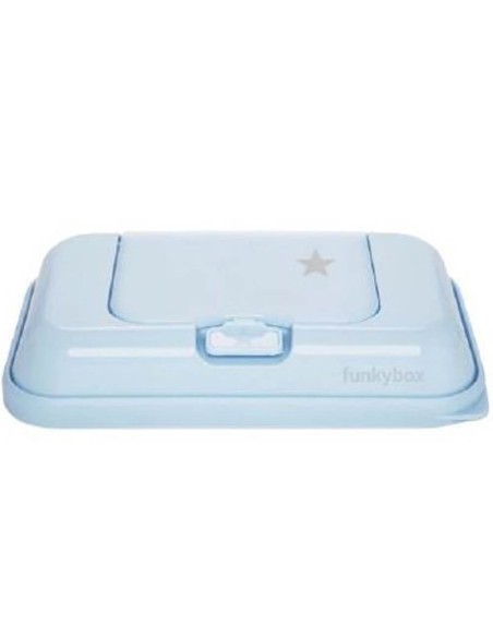 Caja viaje toallitas azul pastel  - Funkybox