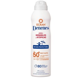 Spray protector solar Denenes FPS50 para pieles sensibles y atópicas 250ml Ecran