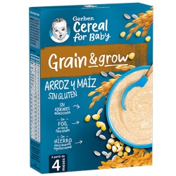 Gerber papilla de cereales sin gluten 250g Nestlé.