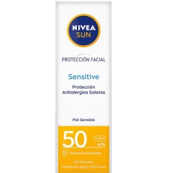Protección facial 50ml antialérgicas solares Sensitive SPF 50 Nivea Sun