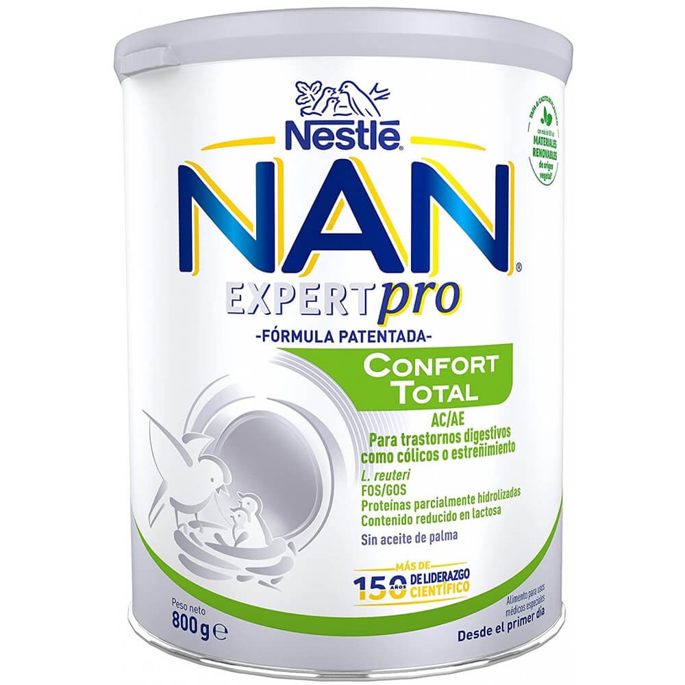 Leche infantil desde el primer día en polvo Nestlé Nan Expert Pro Total  Confort 1 lata 800 g.