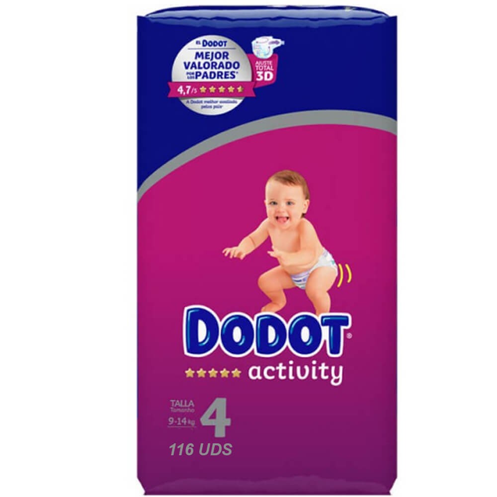 Dodot Activity - Pañales Talla 4, 60 Pañales, 9-14 kg : : Bebé