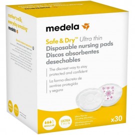 Discos absorbentes desechables Safe&Dry Ultra finos 30 uds. Medela