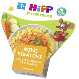 Pequeño Gourmet Mini Rigatoni 250g. con Salsa cremosa de verduras Bio Hipp Bio