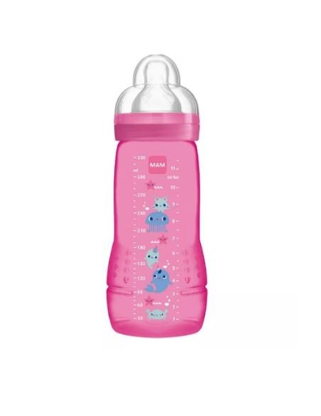 Biberón Easy Active 330ml rosa - Mam Baby