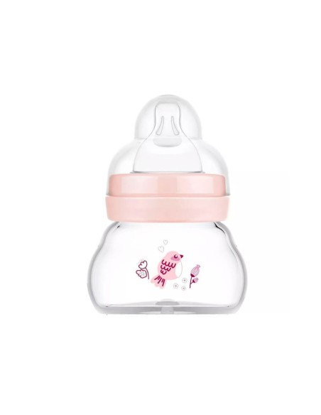 Biberón de cristal rosa 90ml - Mam Baby