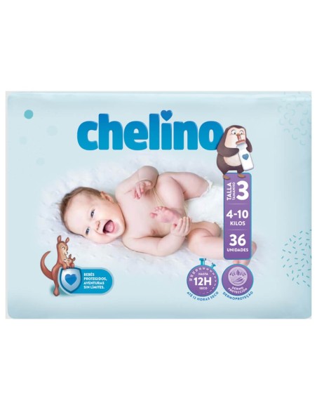 Pañales Chelino Love Talla 3 (4–10 kg) 36uds