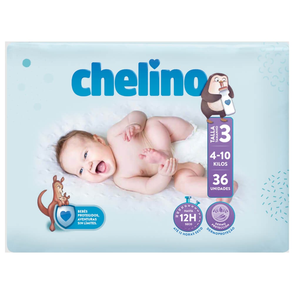 PAÑAL INFANTIL CHELINO LOVE T-6 7 A 28 KG