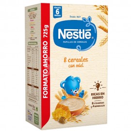 Papilla de 8 cereales con miel 725gr 6M+ Nestlé