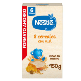Papilla de 8 cereales con miel 950gr 6M+ Nestlé