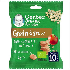 Snack bebe Orgánico de Cereales con tomate 35g GERBER, Nestlé