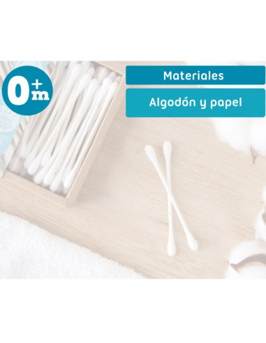Caja de bastoncillos de algodón 100 uds. Kiokids