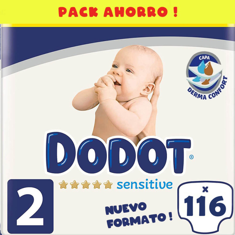 Dodot Protection Plus Sensitive - Pañales, Talla 1 (2 a 5 kg), pack de 30