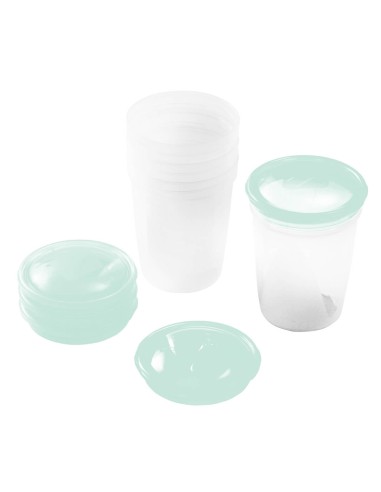 recipientes-leche-alimentos-200ml-babyono-2.jpg – Vista lateral de los recipientes BabyOno apilados.
