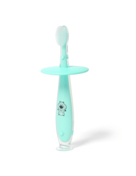 primer-cepillo-dientes-tope-seguridad-12m-babyono-4.jpg – Cepillo BabyOno en uso con bebé.