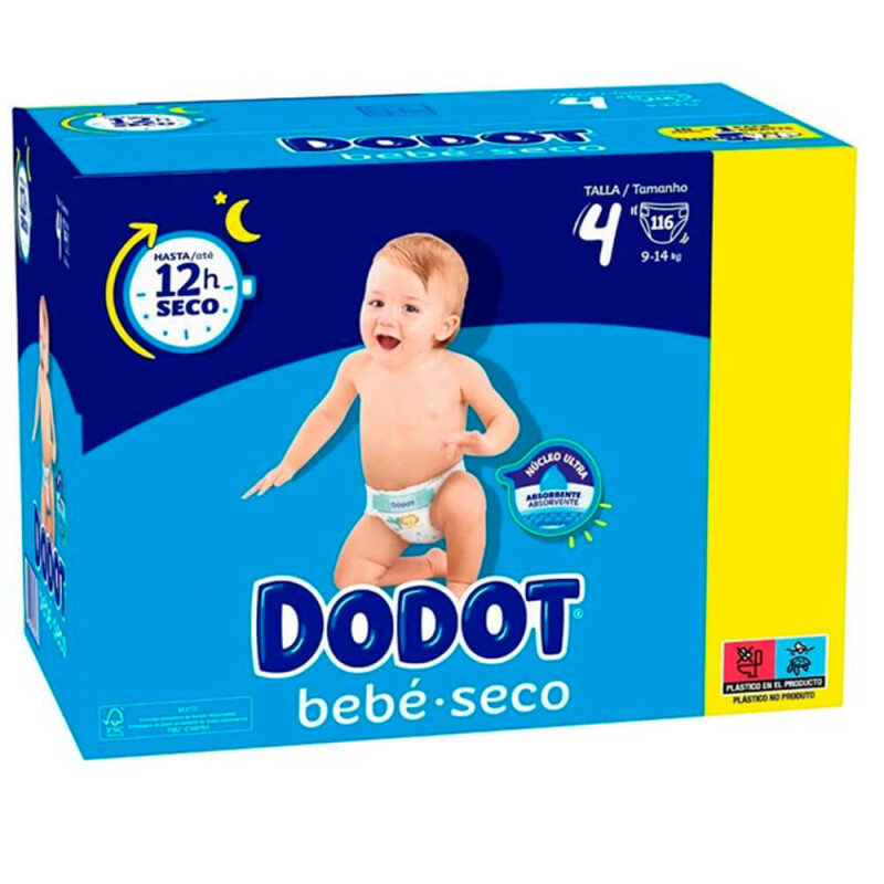 Dodot Pañales Bebé Sensitive Tallas 1-6, 192 Pañales + 1 Pack de 40  Toallitas Gratis