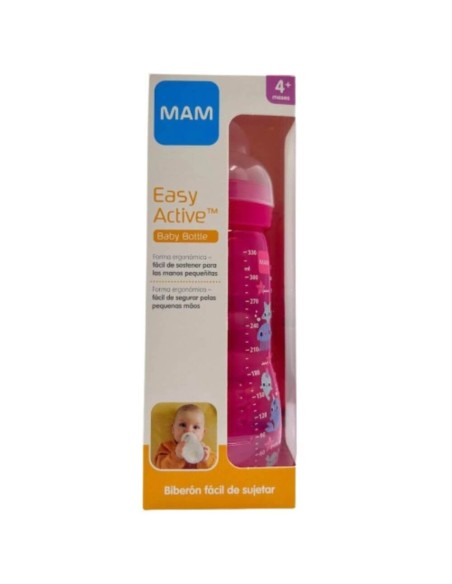 Biberón Easy Active 330ml rosa - Mam Baby