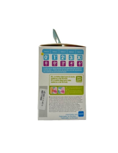 Biberón de cristal azul 90ml - Mam Baby