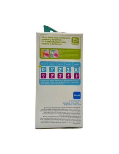 Biberón de cristal azul 170ml - Mam Baby