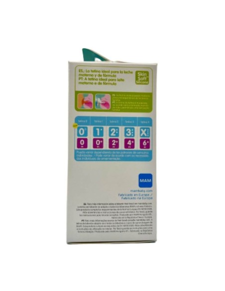 Biberón de cristal azul 170ml - Mam Baby