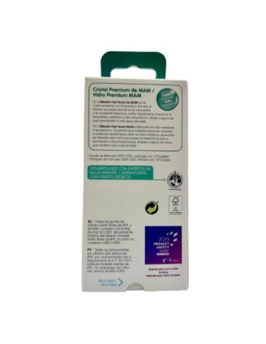 Biberón de cristal rosa 170ml - Mam Baby