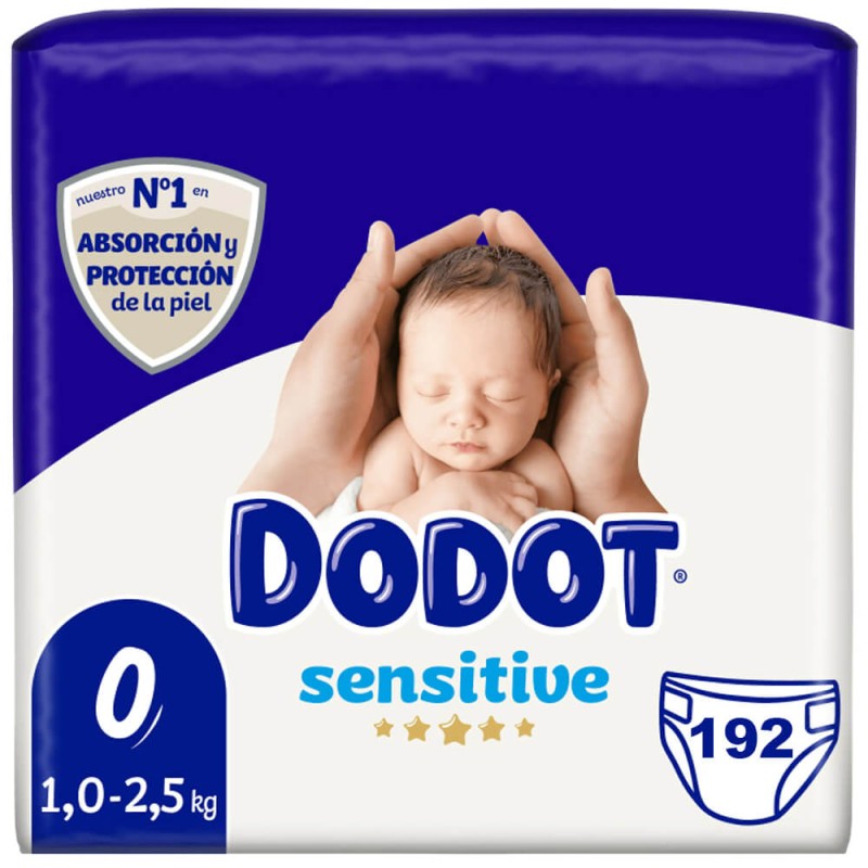 Dodot Sensitive Talla 1 2-5Kg 80 Pañales Recién Nacido