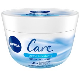 Crema hidratante cara y cuerpo Nivea Care rápida absorción 24h+  (400ml) - Nivea
