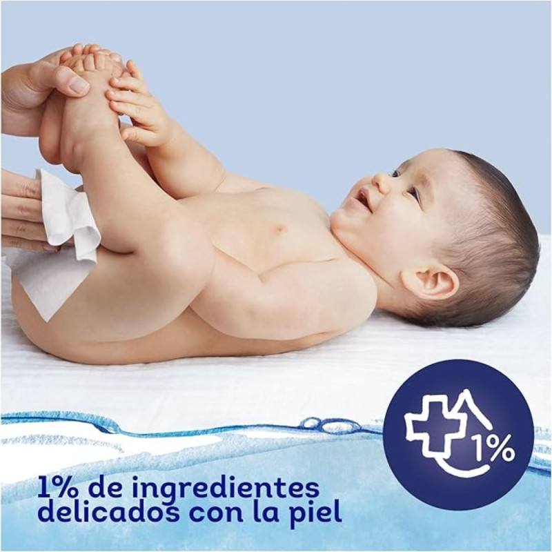 Dodot Toallitas Pure Aqua para Bebé, 99% Agua, 100% Fibras de Origen  Vegetal, 864 Toallitas, 18 Paquetes (18 X 48)