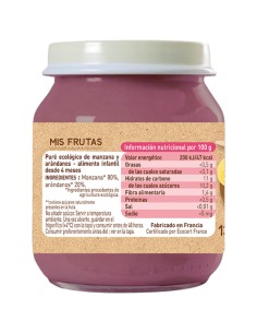 Oferta Potito manzana y arándanos tarrito 130g. +4M BabyBio 2