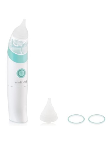 aspirador-nasal-electrico-nasal-care-miniland-2.jpg – Detalle del cabezal con punta de silicona.