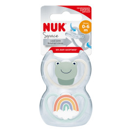 Chupete Space Rana/Arcoíris Silicona pack 2 uds. (0-6M) NUK