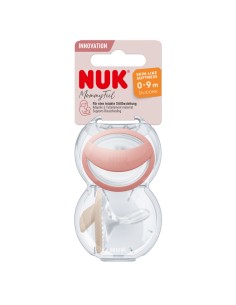 Chupete Mommy Feel rojo-gris pack 2 uds. 0-9M NUK