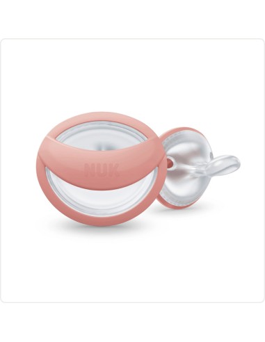 Chupete Mommy Feel rojo-gris pack 2 uds. 0-9M NUK