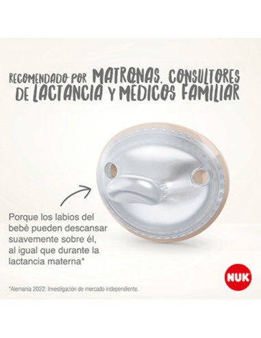 Chupete Mommy Feel rojo-gris pack 2 uds. 0-9M NUK