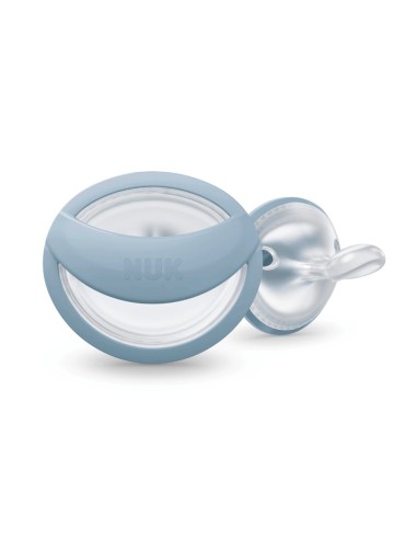 Chupete Mommy Feel azul-gris pack 2 uds. 0-9M NUK