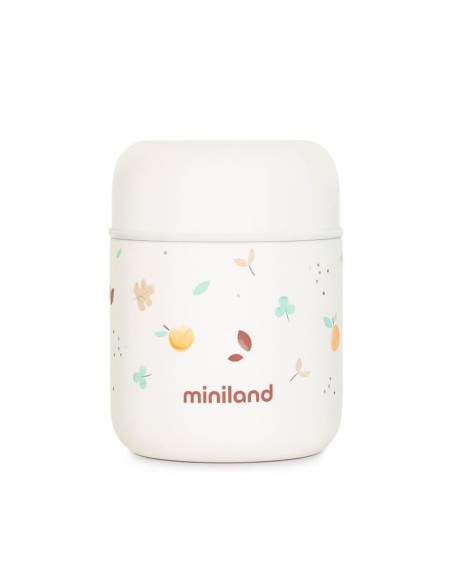 termo-alimentos-blanco-food-thermy-mini-280ml-miniland-1.jpg – Vista frontal del termo blanco Food Thermy Mini.