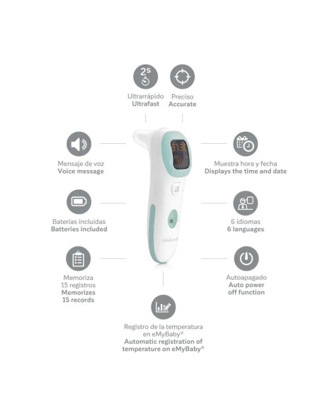 termometro-contacto-thermotalk-plus-miniland-2.jpg – Detalle de la pantalla digital.