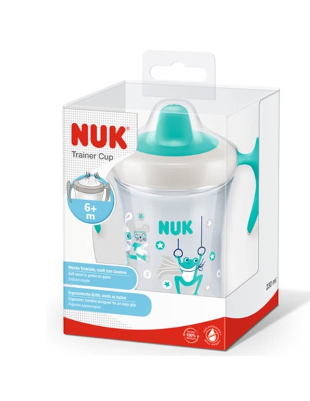 Taza de entrenamiento color turquesa 6M+ 230ml NUK