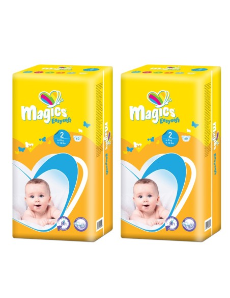 Pañales Magics Talla 2 Easysoft con 120uds.