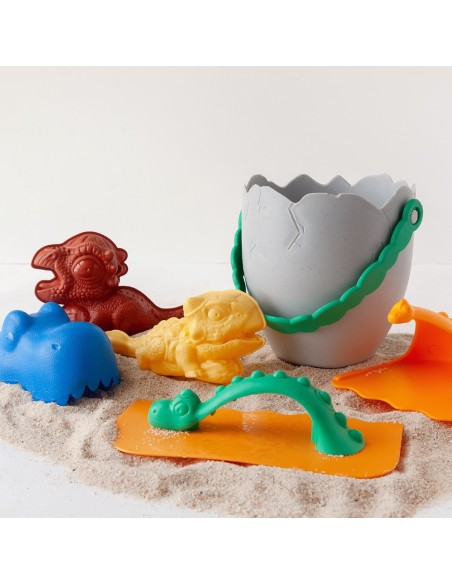 Cubo de playa con dinosaurios Kiokids (+18 meses)