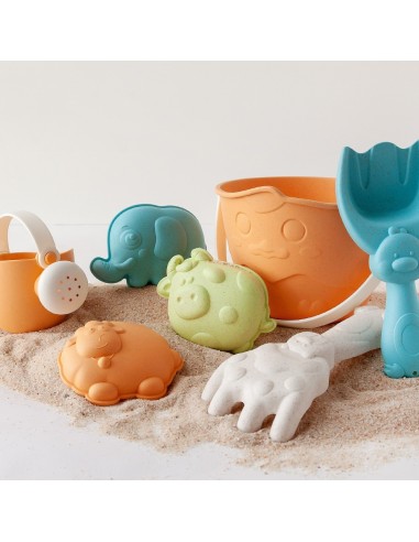 Set cubo de playa animales Kiokids (+ 18 meses)