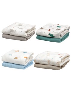 Set 2 muselinas de bambú Kiokids