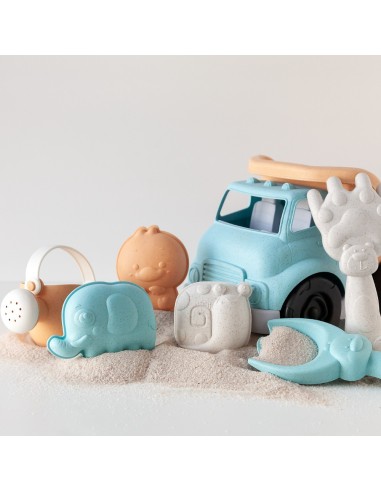 Set cubo de playa animales Kiokids (+ 18 meses)